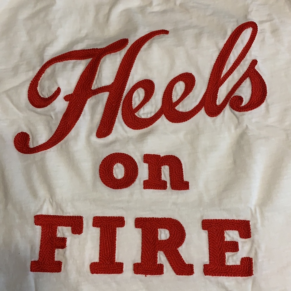 J. Crew embroidered “heels on fire” t-shirt - Picture 3 of 3